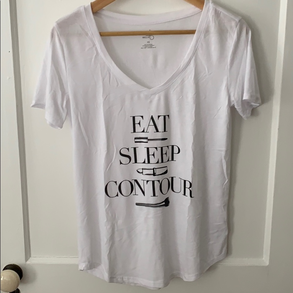 White graphic tee shirt